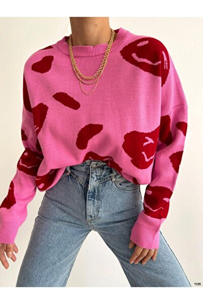 Modafeminen Knitted sweater tr0125 pink