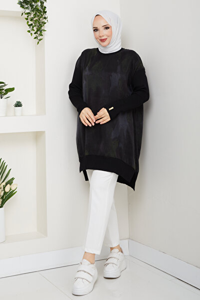 Pamuk Butik Women's Silk Kupra Mercerized Knitwear Tunic