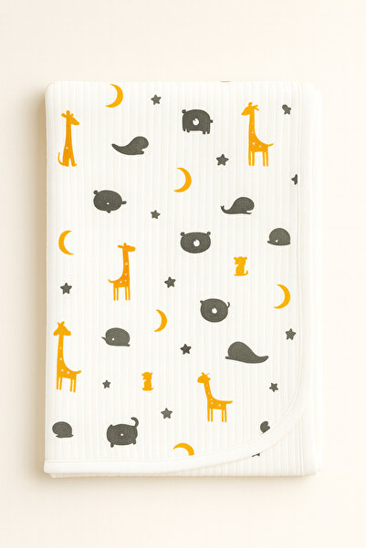 OMY 100% Cotton Patterned Blanket & Swaddle 80X80 cm Newborn & Hospital Release
