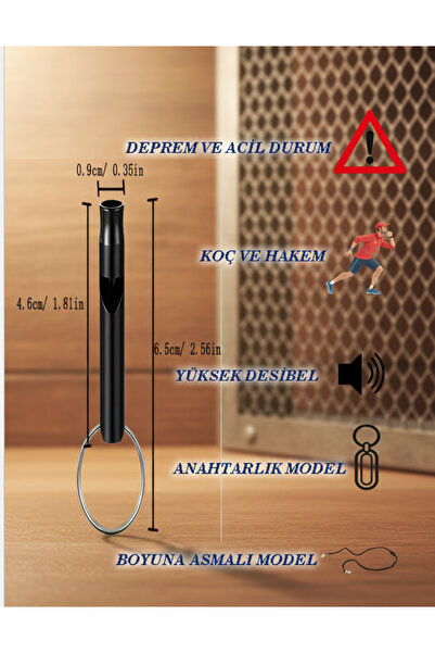DeNors 180 Desibel Acil Durum Düdüğü Dış Mekan Taşınabilir Hayatta Kalma Depr...