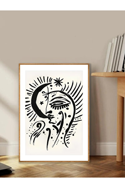 Tuba Decor Tablo dintr-o singură bucată cu rame din lemn pentru sufragerie, s...