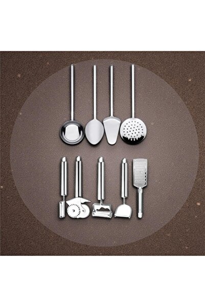 Kitchen Damys Multi-Purpose Ladle Colander Set for Kitchen, Complementary Integrated Fork Spoon Steel Set