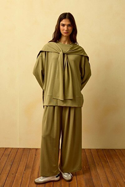 Ceylan Otantik Çağla Tied Pants Set