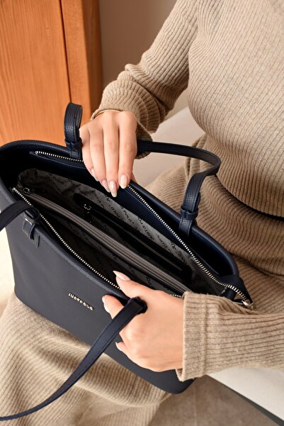 Just Polo Large Size Original Navy Blue Women's Shoulder Bag Ad6049