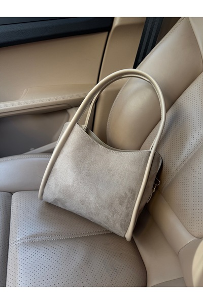 NOTHING Your Name Is Suede Mink Three-Compartment Special Detachable Makeup Bag Faux Leather Hand and Shoulder Bag Roko