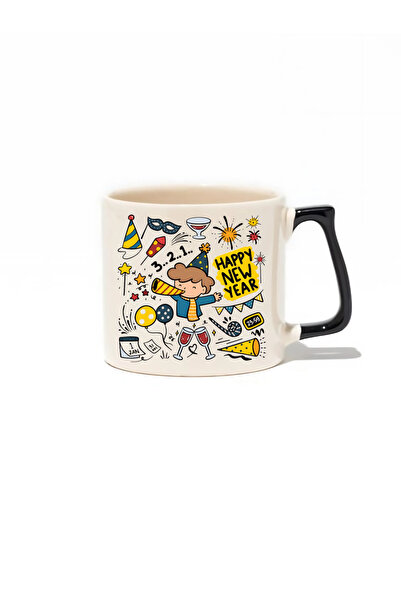baskigo.com New Year's Eve Happy New Year Luxury Mug - Gift Ceramic Mug