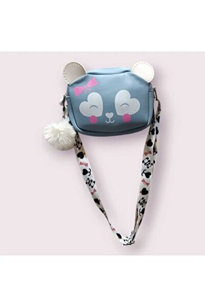 mdrandy KIZ ÇOCUK PANDA PONPONLU ÇAPRAZ ÇANTA