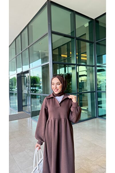 moda zeynaa TESETTÜR DÜĞMELİ 3 İPLİK ELBİSE