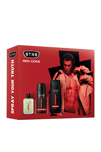 str8 Loțiune după ras 50ml, Deodorant spray 150ml și Gel de duș 250ml Redcode