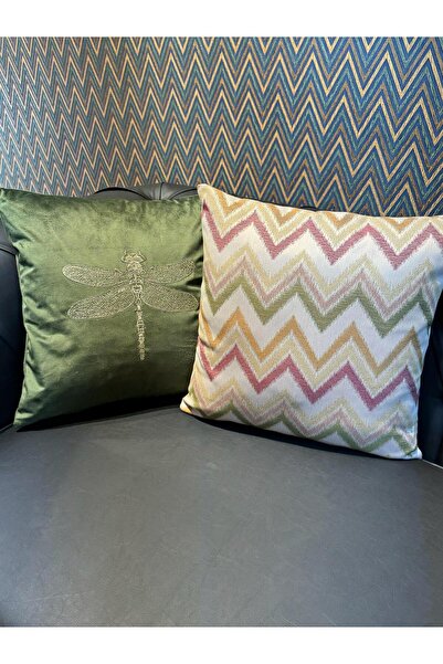 ref crea Zenith Zigzag Patterned Throw Pillow Cover