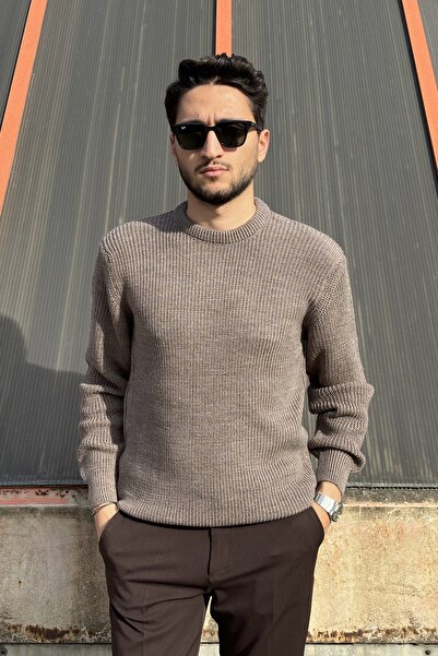 inpool Crew Neck, Winter-Spring Season, Textured, Regular-Fitt, Basic Knitwear Sweater 25Pltk18