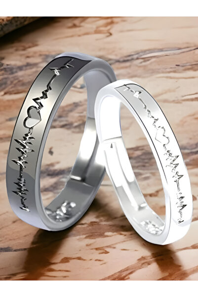 Giden Aksesuar Heartbeat Beloved Couple Ring