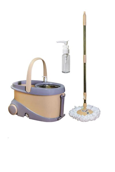 AR مجموعه ممسحه ارضية دواره وبخاخ ماء صغير بعجلات