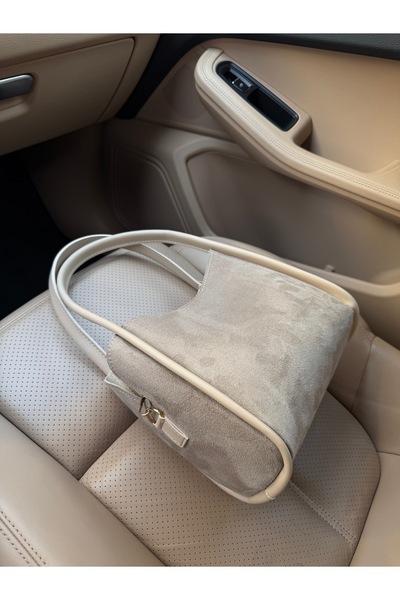 NOTHING Your Name Is Suede Mink Three-Compartment Special Detachable Makeup Bag Faux Leather Hand and Shoulder Bag Roko