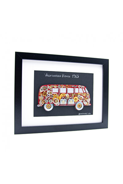 ArtMyWay Painting Volkswagen Kombi 1965 ART my Cars Collection (with authentic watch parts and metal elements)