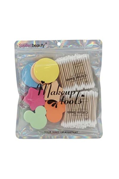 Meven Set Beauty طقم أعواد قطنية وإسفنجة من سويت بيوتي - S-879