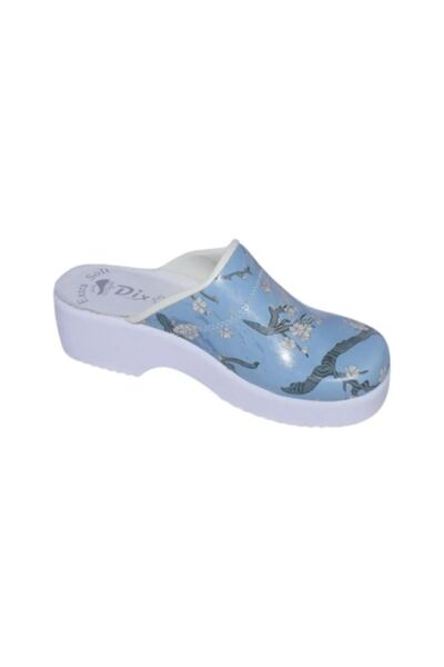 MediSab Saboți medicali anatomici cu platformă, model floral, piele ecologică...