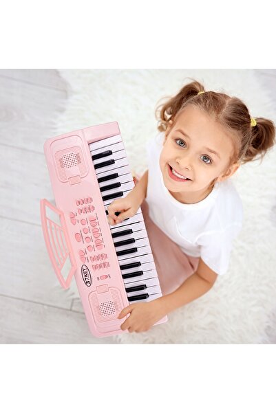 Selgot Electronic Organ with Microphone, 37 Keys, Pink