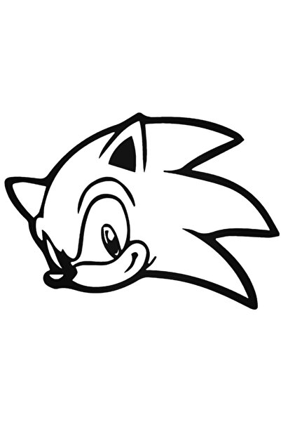 EYBA STİCKER Sonic (head) Sticker Araba Oto Arma Duvar Sticker Ev Dekoratif Ç...
