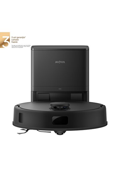 MOVA Ηλεκτρική σκούπα και σφουγγαρίστρα ρομπότ E20 Plus, 5000Pa, Αυτοκαθαριζόμενη, Βούρτσες κατά του μπλέξιματος, Μαύρο