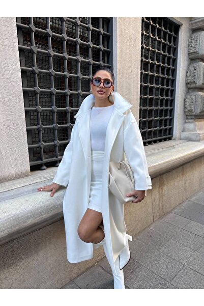 ossons Mock Neck Long Oversized Cashmere Cap