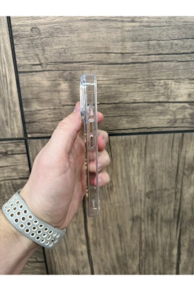 YZGOLDEN iPhone 17 Promax Compatible Avocado Patterned Transparent Glitter Silver Camera Protruding Shiny Cover