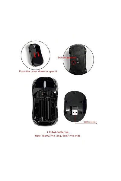 OEM Black car-shaped wireless mouse