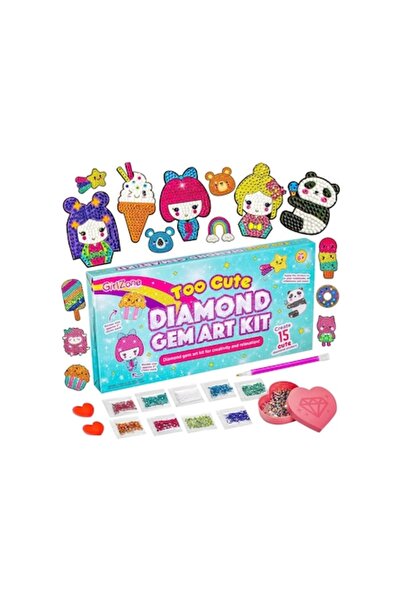 DELPI Diamond Embroidery Creation Set for Children, 15 Decorative Stickers, 6+ Years