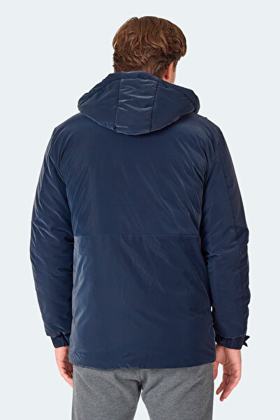 Slazenger Grim Men's Removable Hooded Navy Blue Coat & Jacket