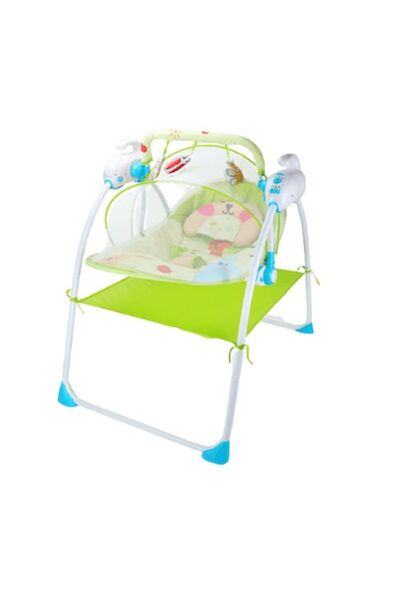 OEM Electric multifunctional baby cradle, musical, with vibrations and insect net, blue (0+ months)