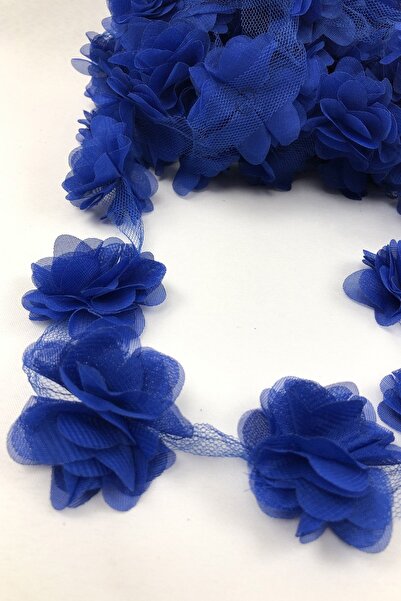 Fiyonks Atölye Laser Cut Flower, Decorative Flower Ribbon Tulle 5 Meters Long