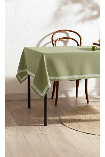 LEYDİ HOME Leke Tutmaz Dantel Detaylı Masa Örtüsü – 160 x 160 cm