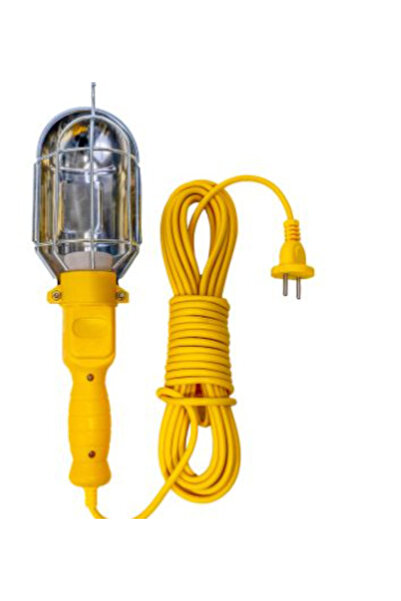 OEM YELLOW portable work lamp with LED cable 10m 220V