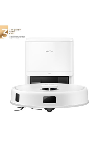 MOVA Ηλεκτρική σκούπα και σφουγγαρίστρα ρομπότ E20 Plus, 5000Pa, Αυτοκαθαριζόμενη, Βούρτσες κατά του μπλέξιματος, Λευκό