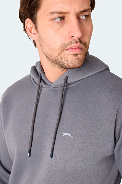 Slazenger Moonlight I Men's Hooded Gray Sweatshirt