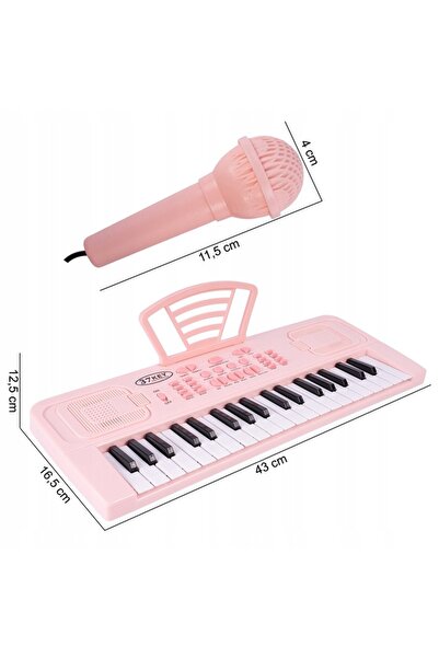 Selgot Electronic Organ with Microphone, 37 Keys, Pink