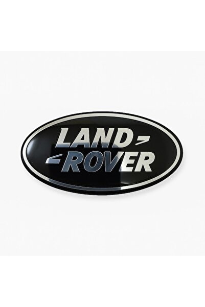 Land Rover Emblem 105x53 mm – Glossy Black with Silver