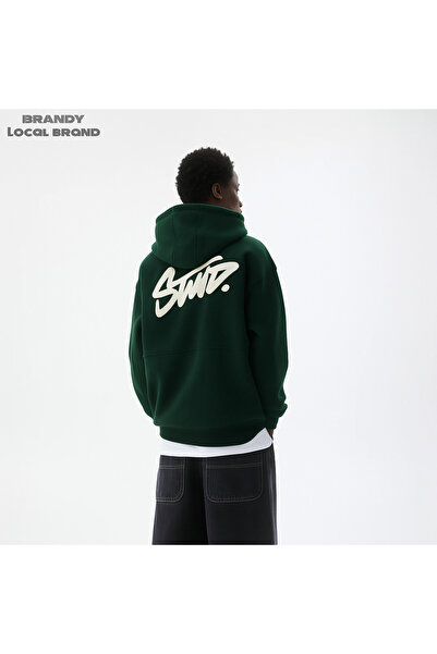 CLASSY.MODA هودي رياضي مريح للجنسين من 3 خيوط O قصة فضفاضة SWND بحروف B مطبوع...