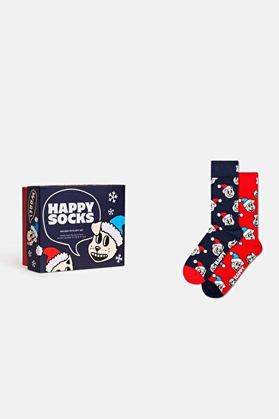 Happy Socks - 2'li Kedi ve Köpek Çorap Tatil Hediye Seti