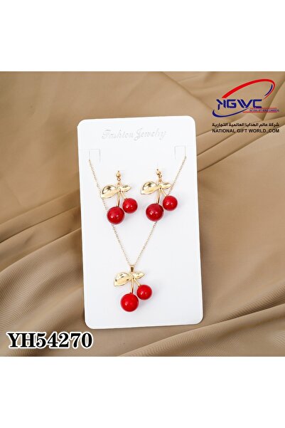 KAZUKO Cherry design gold jewelry set