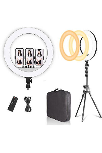 Generic 18-Inch Soft LED Ring Light with Tripod & Remote | Ideal for Content Creation & Makeup
