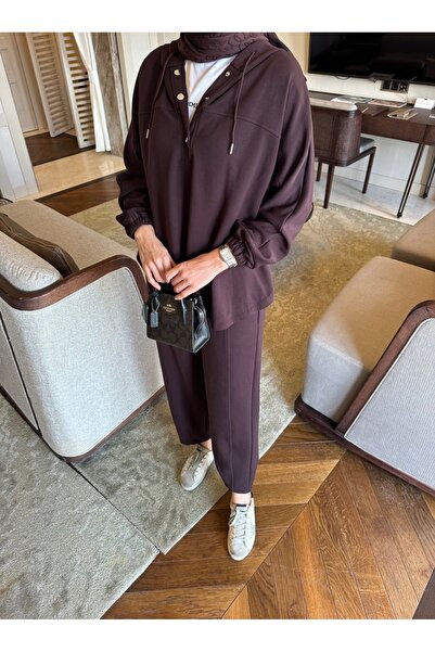 Oxygen Scarfs Premium 0Ysho Fabric Velora Women Hooded Double Suit Tk100287