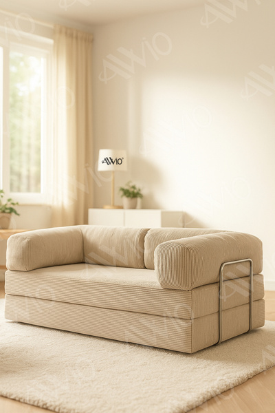 AVVİO 100X200 Kanepe - Fitilli Kadife Yıkanır Silinir Pratik Yer Yatağı 50 Dn...