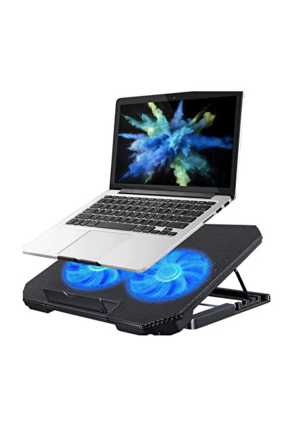 OEM Q SR03 silent laptop cooler with 2 USB fans, black