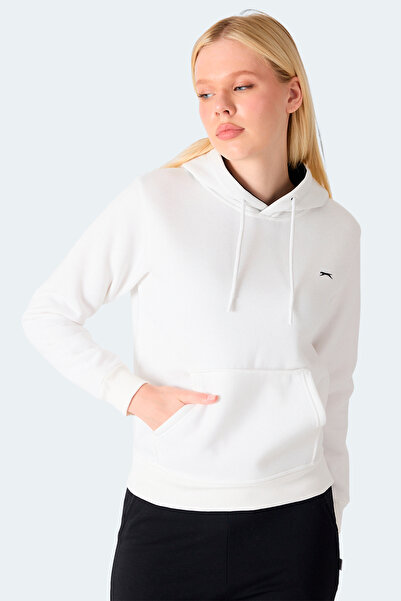 Slazenger Misty I Women's Hooded Ecru Sweatshirt