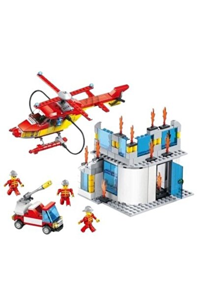 OEM Set de construcție Pompieri, Salvare Oraș, 361 piese, 6+ ani, roșu-alb