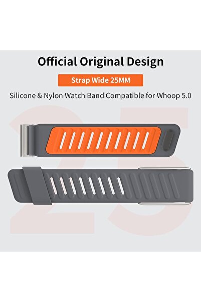 NEONI Silicone Sport Band Compatible with WHOOP 5.0 - Adjustable Breathable Replacement Wristband