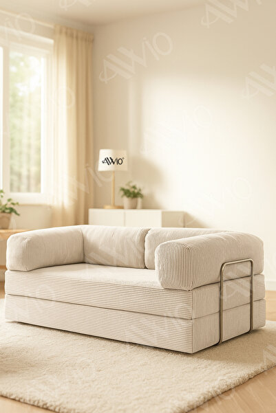 AVVİO 100X200 Kanepe - Fitilli Kadife Yıkanır Silinir Pratik Yer Yatağı 50 Dn...
