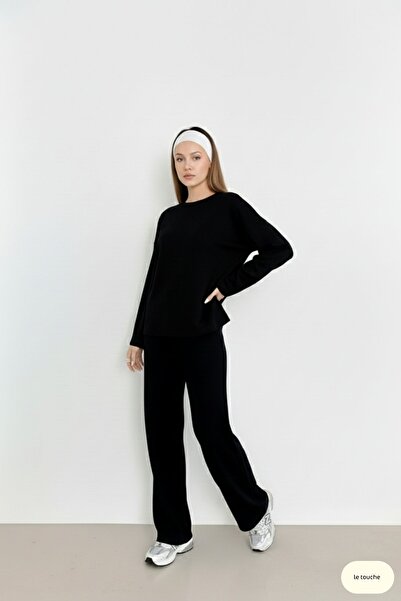 Le Touche Women's Long Sleeve Basic Modal Fabric Tracksuit Set