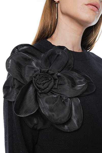 Jolenttine Flower Sweater, Black